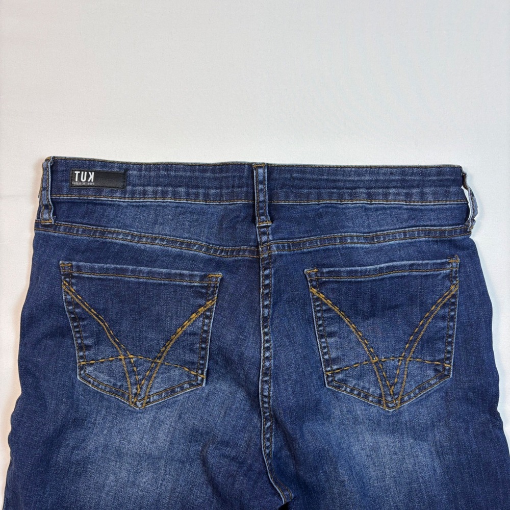 Kut from the Kloth Womens Size 8 Straight‎ Leg Jeans Blue Dark Wash Embroidered - Picture 8 of 11